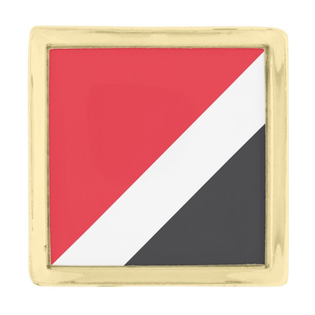Principality of Sealand Flag Gold Finish Lapel Pin (Front)