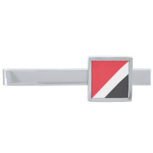 Principality of Sealand Flag Silver Finish Tie Bar