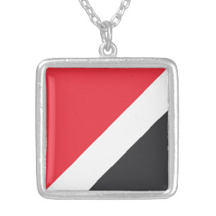 Principality of Sealand Flag Silver Plated Necklace