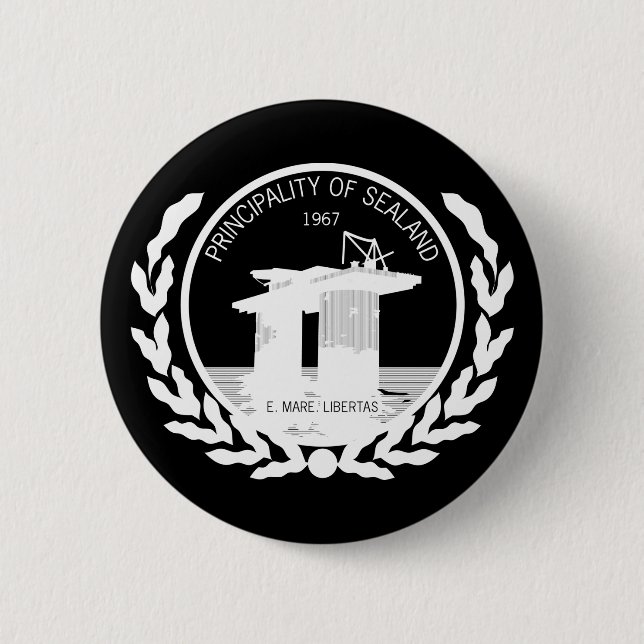 principality of sealand seal crest button (Front)