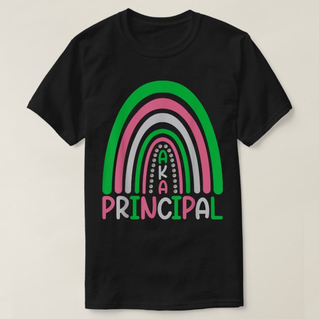Principals cute rainbow aka principal funny  T-Shirt (Design Front)