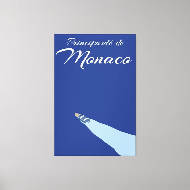 Principauté de Monaco travel poster Canvas Print (Front)