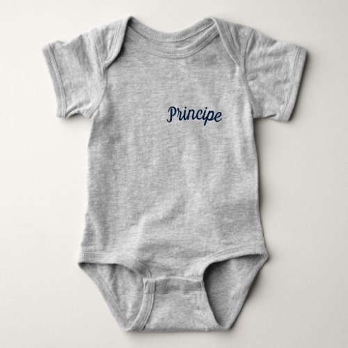 Principe  Prince Mammaprada Baby Bodysuit Gray