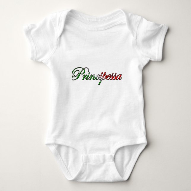 Principessa (Italian Princess) Baby Bodysuit (Front)