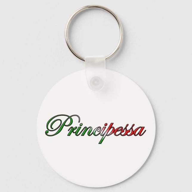Principessa (Italian Princess) Keychain (Front)