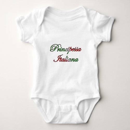 Principessa Italiana Italian Princess Baby Bodysuit