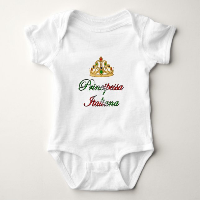 Principessa Italiana (Italian Princess) Baby Bodysuit (Front)