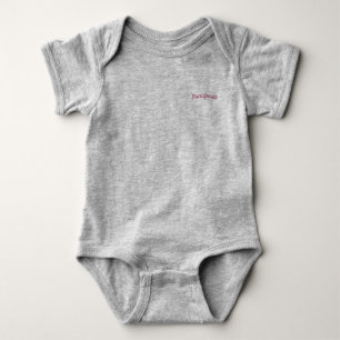 Principessa / Princess Baby Girl Bodysuit, Gray Bodysuit