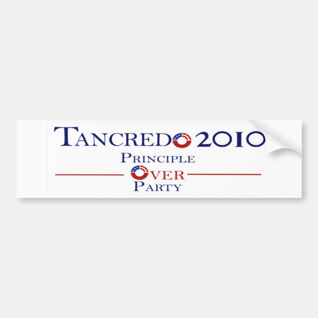 Principle Over Party Tancredo 2010 Bumper Sticker (Front)
