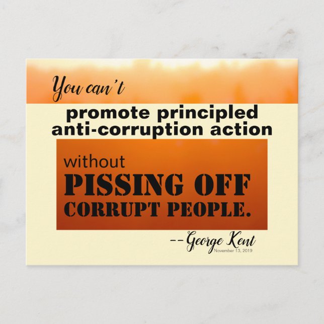 Principled Anti-Corruption Without Pissing Off Postcard (Front)