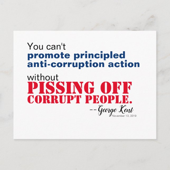 Principled Anti-Corruption Without Pissing Off Postcard (Front)