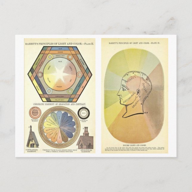 Principles of Light and Color Diagram Postcard (Front)