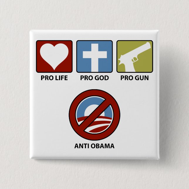 Princples Against Obama Button (Front)