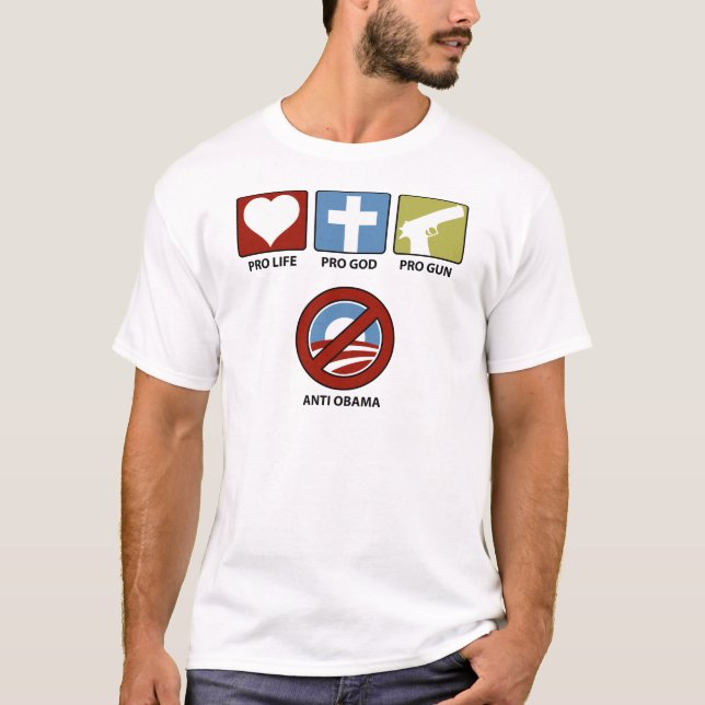 Princples Against Obama T-Shirt (Front)