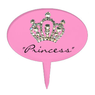 "Princss" Tiara Cake Top Cake Topper