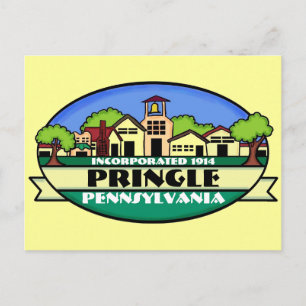 Pringle Pennsylvania small town souvenir postcard