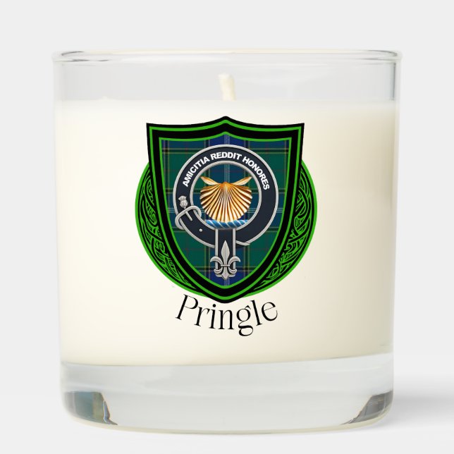 Pringle Scottish Clan Tartan and Crest Scented Candle (Right)