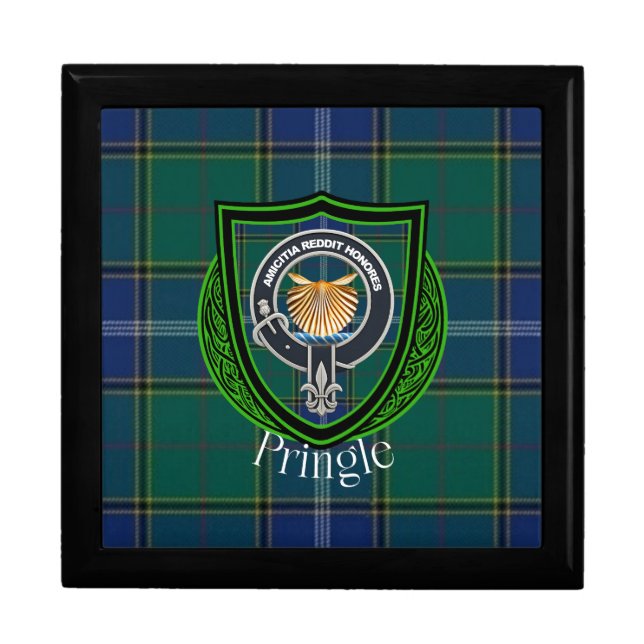 Pringle Scottish Clan Tartan & Crest Gift Box (Front)