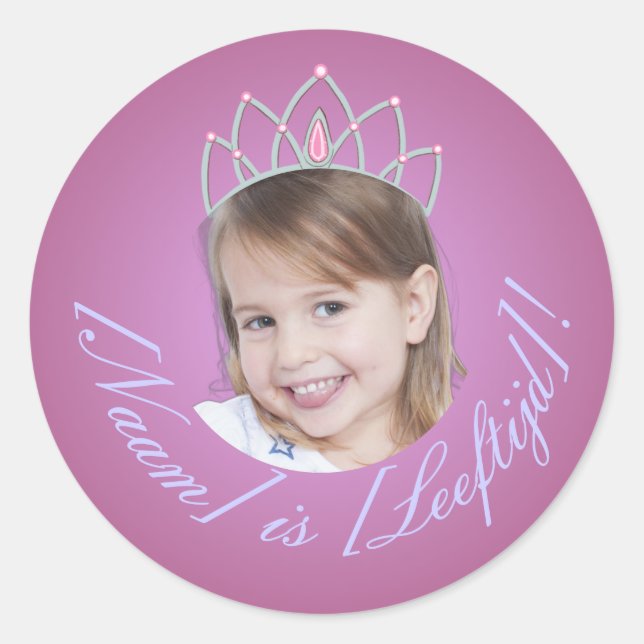 Prinsessen Foto Sticker – Roze Gradiënt (Front)
