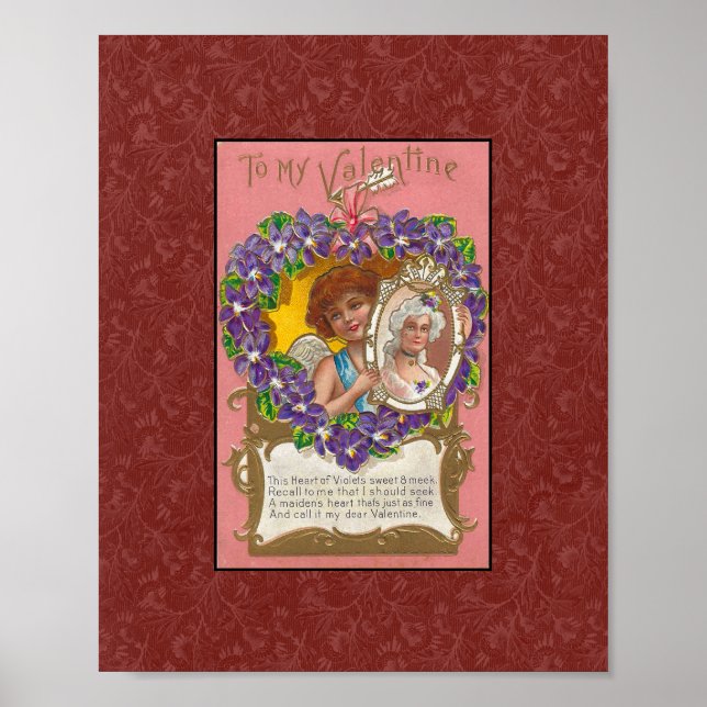 PRINT 1900s VALENTINE POSTCARD (Front)