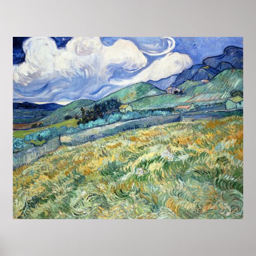 PRINT  48x38 Van Gogh Landscape from Saint_Rémy