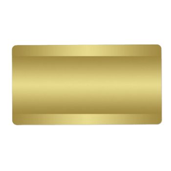 Print At Home Gold Tone Address Label by NiteOwlStudio at Zazzle