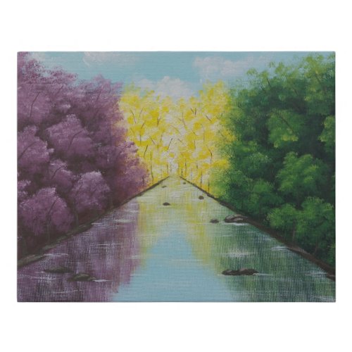 Print colorful trees painting wall art painting