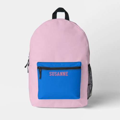 Print Cut Sew Bag Back to school  pink blue sport