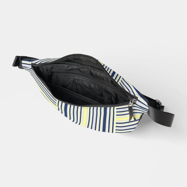 Print Cut Sew Bag Blue & Yellow Stripe (Open)