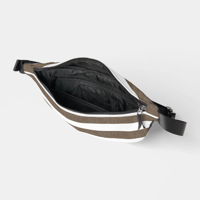 Print Cut Sew Bag Brown & White Stripe (Open)