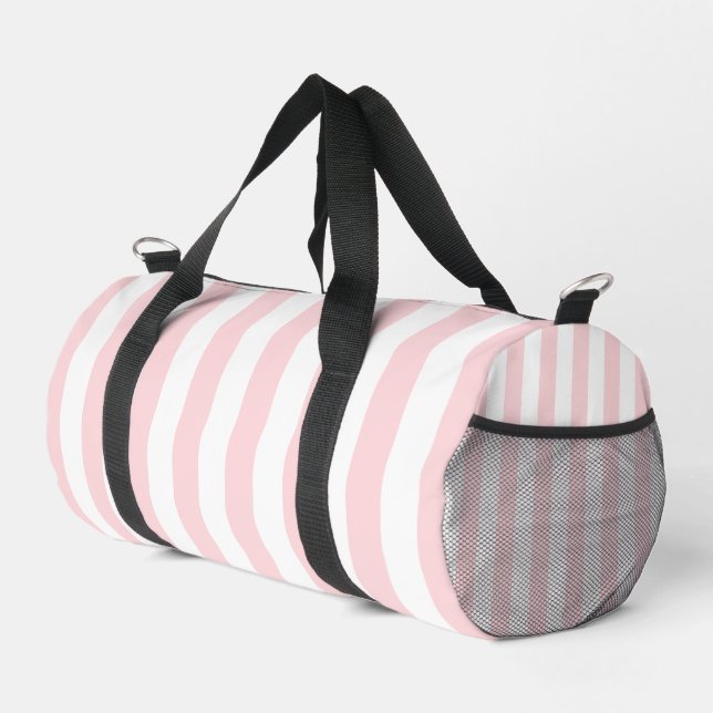 Print Cut Sew Bag Duffel Pink White Stripe (Right Corner)