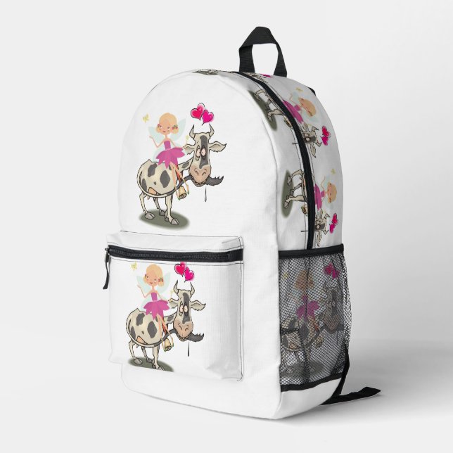 Print Cut Sew Bag Floral Fairy Cow (Back Corner Right)