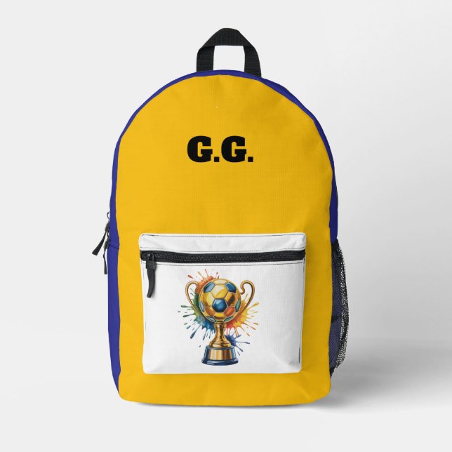 Print Cut Sew Bag-Personalized Soccer Backpack (Front)