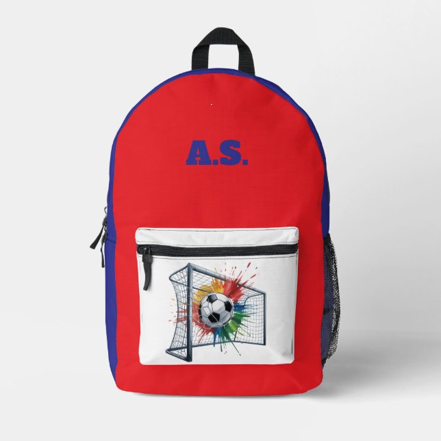 Print Cut Sew Bag-Personalized Soccer Backpack (Front)
