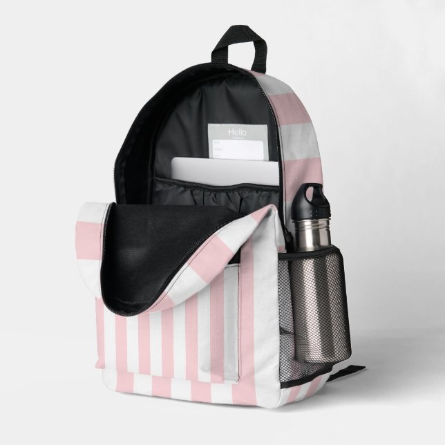 Print Cut Sew Bag Pink & White Stripe (Back Corner Right (Open))