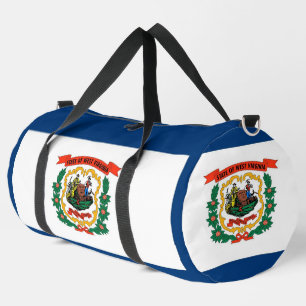 Print Cut Sew Bag, West Virginia flag Duffle Bag