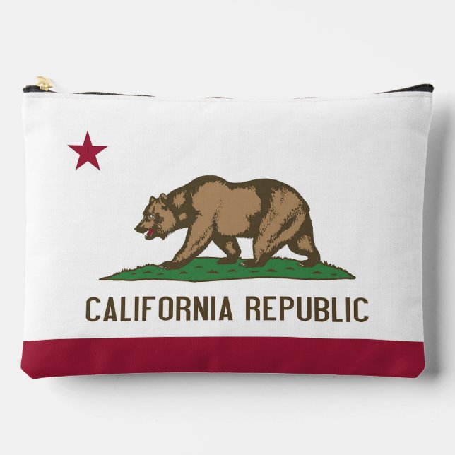 Print Cut Sew Bag with flag of California, USA (Front)
