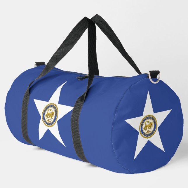 Print Cut Sew Bag with flag of Houston, Texas, USA (Left Corner)
