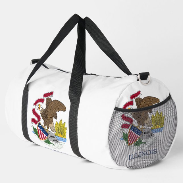 Print Cut Sew Bag with flag of Illinois, USA (Right Corner)