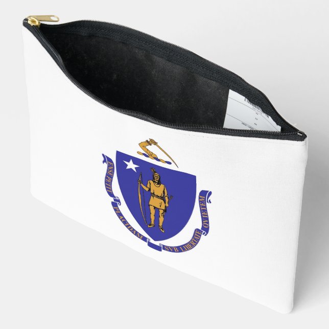 Print Cut Sew Bag with flag of Massachusetts, USA (Open)