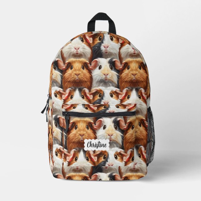 Print Cut Sew Guinea Pig Personalized Backpack (Front)