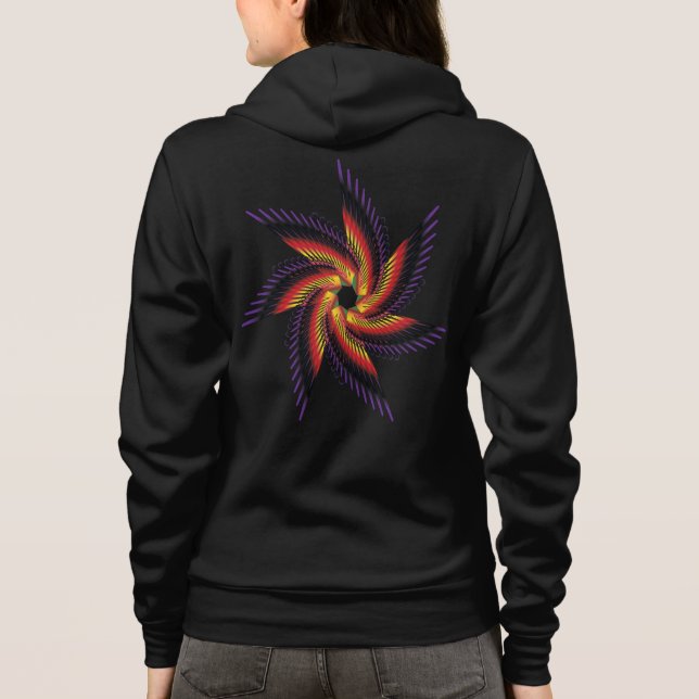 print flora women hoodie (Back)