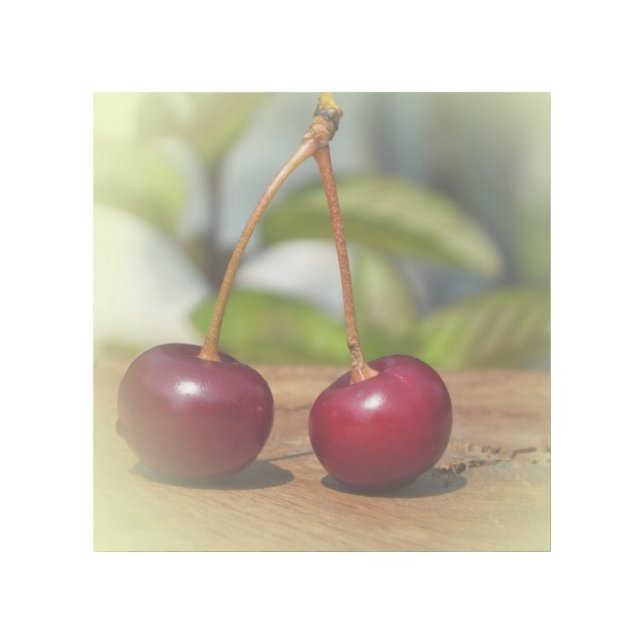 Print Gallery Wrap grim red fresh cherries (Front)