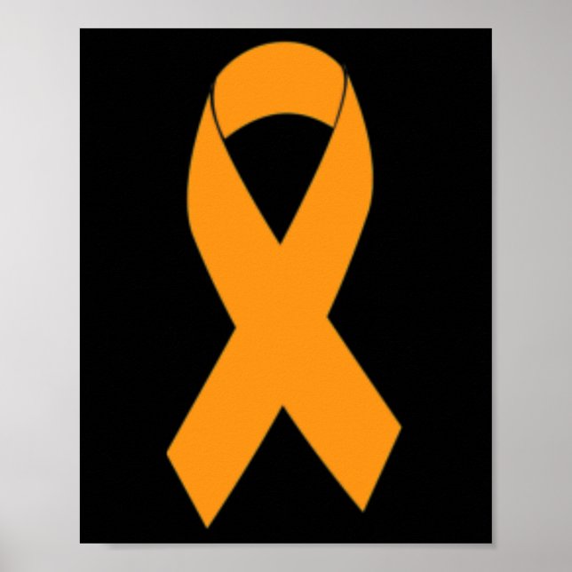 Print Multiple Sclerosis Ms Orange Ribbon  (Front)