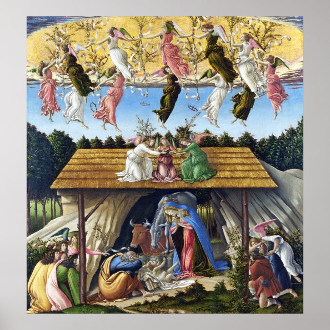 Print: Mystic Nativity (detail) by Botticelli Poster (Front)