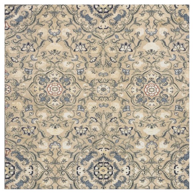 Print of 17th c. Floral Brocade Pattern from India Fabric (Close Up)