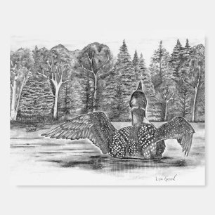 Print of a Loon on a Lake - Foam Board