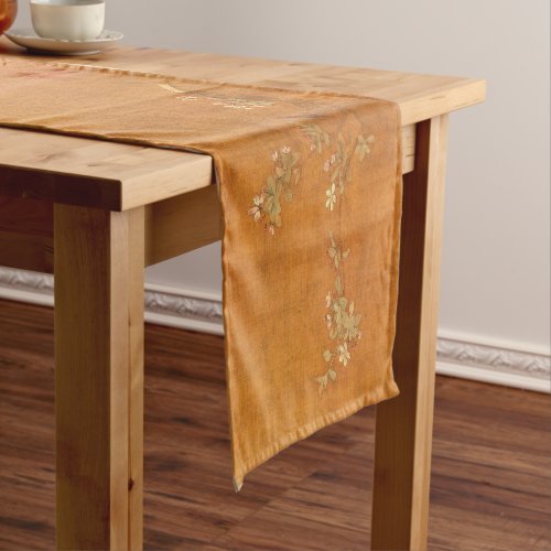 Print of Ancient Chinese Song Dynasty Floral Short Table Runner