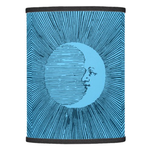 Print of Antique 17th Century Crescent Moon Face Lamp Shade