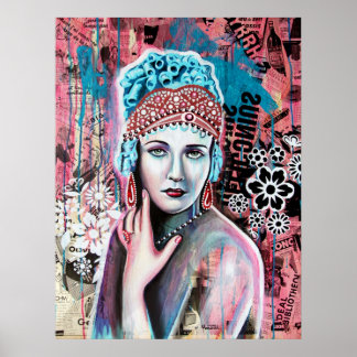 Print of Cristal Queen, artwork by Claire Pinatel